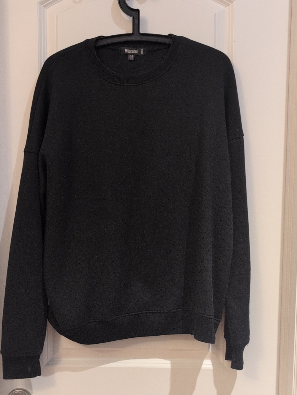Missguided Black Crewneck Sweater